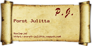 Porst Julitta névjegykártya
